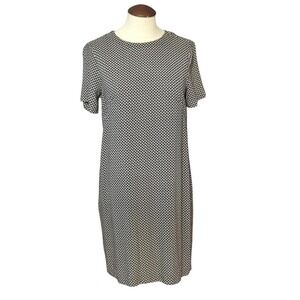 H&M Women's Short Sleeve Open Back Shift Dress Sz 6